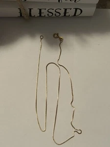 STERLINGSILBER ITALIEN Gold Box Kette 1,9 Gramm 18" sehr schön! - Bild 1 von 4