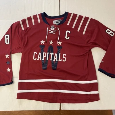Women’s 2xl Reebok Ovechkin Washington Capitals 2015 NHL Winter Classic Jersey - Image 1 of 4