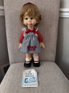 Muñeca de colección Horsman Tessie Talk 1974 boca móvil 18" cuerda funcionando - Imagen 1 de 9