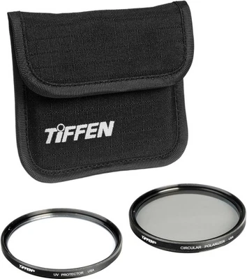 Tiffen 49mm UV Protection + Circular Polarizer Filter Twin Pack with Pouch - Image 1 of 4