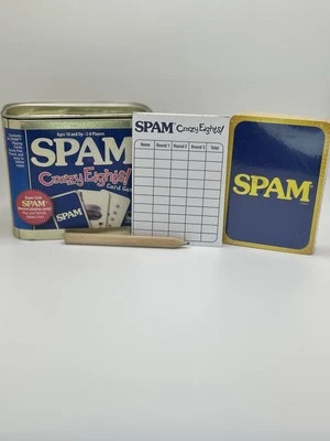 SPAM THEMED CRAZY EIGHTS CARD GAME Fun Great Gift Humor NEW - Image 1 of 4