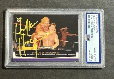 HULK HOGAN 2014 TOPPS WWE SIGNED AUTOGRAPHED CARD PSA/DNA CERTIFIED - Image 1 of 2