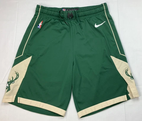 Milwaukee Bucks Shorts Authentic Nike NBA Team Issue Bryn Forbes Game Worn Cover