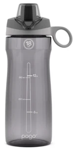 Pogo BPA-freie Tritan Kunststoff Wasserflasche mit Chug Deckel, 18 Oz, grau - Bild 1 von 2