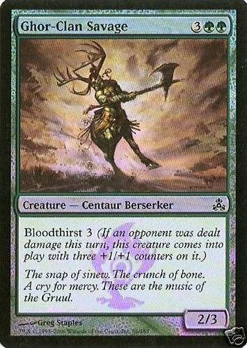 MTG - Guildpact - Ghor-Clan Savage - 2X - Foil - NM - Image 1 of 1