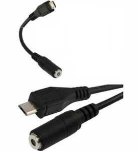 Cavo Sincronizzazione Adattatore Audio Jack AUX Cuffie Micro USB 5pin Maschio a 3.5mm Femmina - Foto 1 di 2