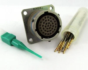 Bendix LJT00RE15-37S Connector Wall Mount w/ Contacts 37POS 22AWG =NOS= - Picture 1 of 3