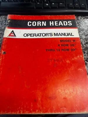 GLEANER MODEL N CORN HEAD OPERATOR'S MANUAL 597082 - Image 1 of 3