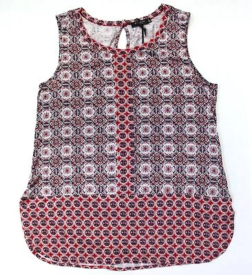 Camiseta sin mangas estampada Max Jeans Elisa Gillian dobladillo dividido granate talla L Foto 1 de 4