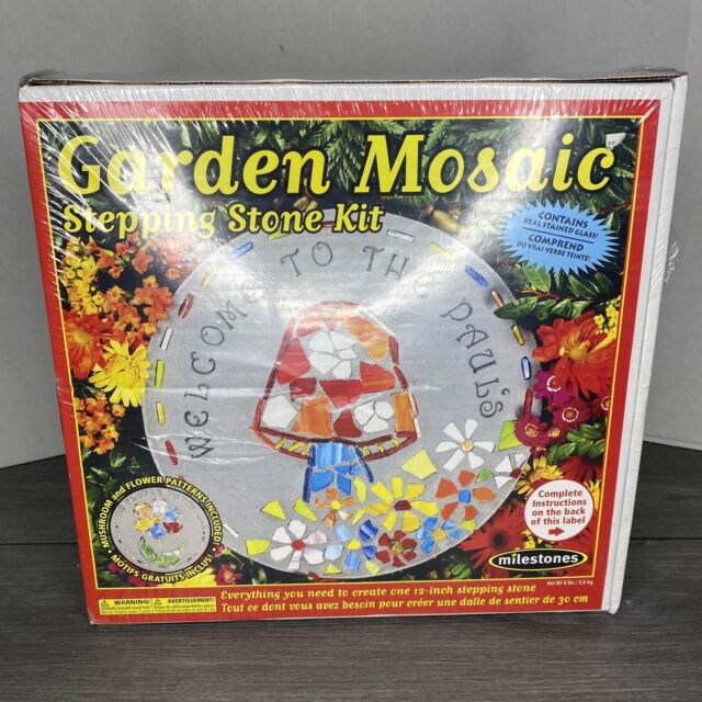 Mosaic Stepping Stone Kit-Garden