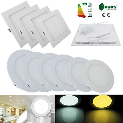 9W 12W 15W 18W 21W Dimmable Recessed LED Ceiling Panel Light DownLight Lamp RKA - Image 1 of 4