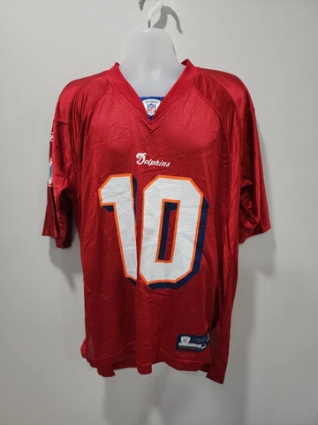 Vintage Chad Pennington Miami Dolphins Reebok NFL Football Jersey Large RARE Cover