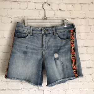 Pantalones cortos de jean Anthropologie Pilcro delgados novio angustiado corte 27 dobladillo crudo - Imagen 1 de 6