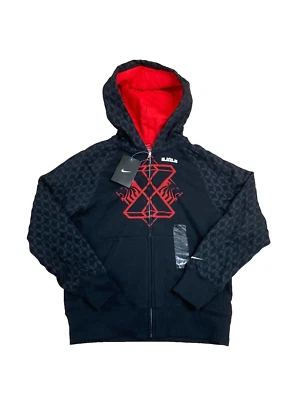 Nike Boys Full Zip Hoodie, Lebron James Graphic Fleece Lined, Medium - Image 1 of 4