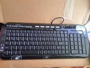 Vintage Clavier PC USB Disney Tim Burton The nightmare before Christmas QWERTY - Photo 1/12