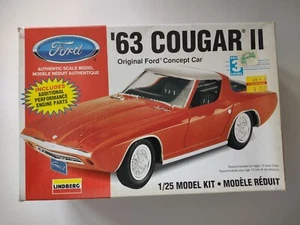 LINDBERG ‘63 FORD COUGAR II CONCEPT 1:25 MODEL KIT VINTAGE ORIGINAL - Picture 1 of 8