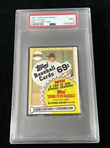 1987 TOPPS BASEBALL UNOPENED CELLO PACK WILL CLARK Rookie Top PSA 9 LOW POP RARE - Picture 1 of 3