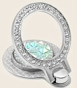 Bedazzled Silver 360 degree Rotating Finger Ring Holder - Photo 1 sur 7