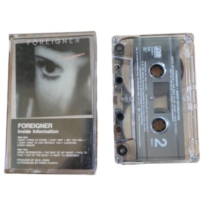 Foreigner Inside Information Cassette Tape 1987 Atlantic Records - Image 1 of 2