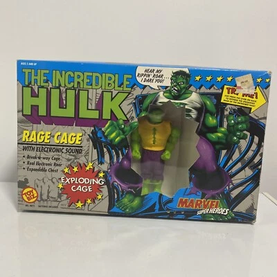 Juego de juguetes vintage ToyBiz Marvel THE INCREÍBLE HULK RAGE JAGE - 1991 NUEVO Foto 1 de 4