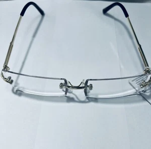 Retro Rimless Rectangle Sunglasses Square Glasses Eyewear Unisex Transparent - Picture 1 of 5