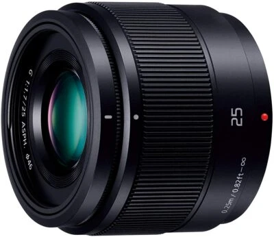 Panasonic monofocal lens Micro Four Thirds for LUMIX G 25mm / F1.7 ASPH. Black - Image 1 of 4