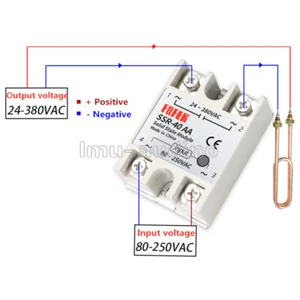 SSR-40AA 40A Solid State Relay Module 80-250V AC / 24-380V AC NEW - Bild 1 von 4