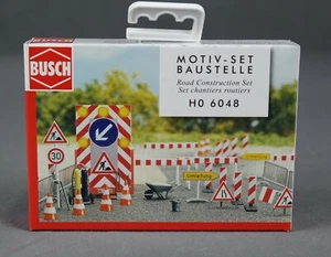 Busch 6048 [H0 Bausatz] - Motiv-Set Baustelle/Baustellen-Zubehör - NEUWARE! - Picture 1 of 2