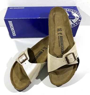 Birkenstock Madrid BS Damen Gr. 10 (EU41)N Fit Pearl White Birko Sandalen S1-851 - Bild 1 von 4
