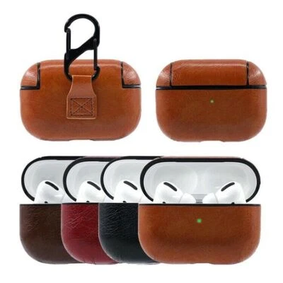 MARKENLOS Schutzhülle AirPods Pro Kopfhörer Case Schutz Hülle Abdeckung Kunstleder Optik