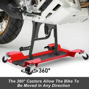 Motorcycle Dolly Park N Move Park Center Stand With 360° Casters Load 1200lbs - Picture 1 of 10