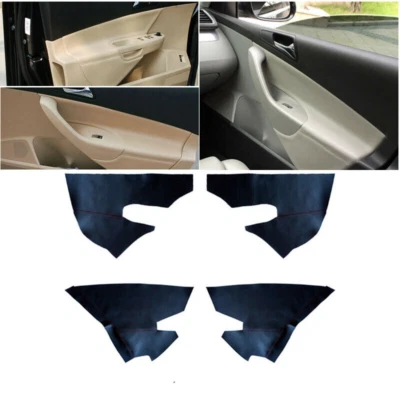4x Panel de puerta de coche de cuero real y cubierta de reposabrazos reemplazo moldura para Passat B6 2008 Foto 1 de 2