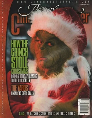 American Cinematographer - November 2000 -  Jim Carrey in How the Grinch Stole.. - Image 1 of 2