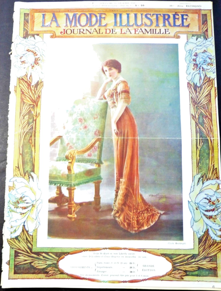 La Mode Illustree-Journal De La Famille-13 February, 1910, No. 7 French Fashion. Foto 1 de 4