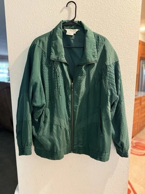 GREAT CAVALIER DK. CHAQUETA SEDA VERDE - MUJER XL Foto 1 de 4