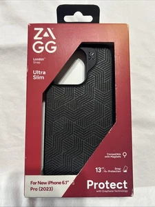 Funda protectora a presión Zagg London para iPhone 15 Pro (cámara grande de 6,1") - negra - Imagen 1 de 2
