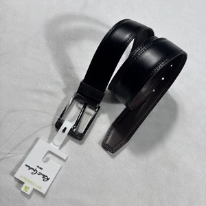 Robert Graham Reversible Belt Men's 34 Brown Black Solid Barolo Leather NEW $98 - Picture 1 of 9