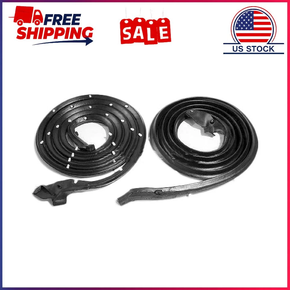 Door Weatherstrip Pair for Buick Chevy Pontiac 2 Door Hardtop & Convertible - Image 1 of 1