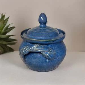 Hand Made Stoneware Pot With Lid Signed Windsong NC - Picture 1 of 10
