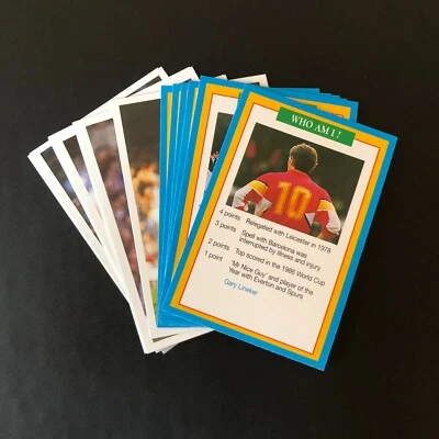 Lote de 14 cartas de fútbol deportivo A Question of Gary Lineker Ginola Gascoigne Hughes +++ Foto 1 de 4
