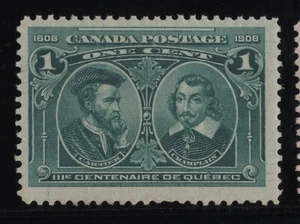 #97i Tercentenary 1c Canada mint never hinged well centered - Picture 1 of 2