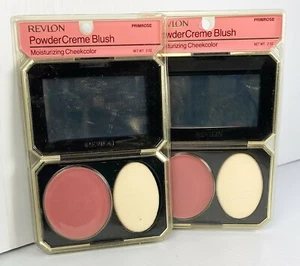 New (2) REVLON POWDERCREME BLUSH Moisturizing Cheekcolor PRIMROSE *RARE! - Picture 1 of 4