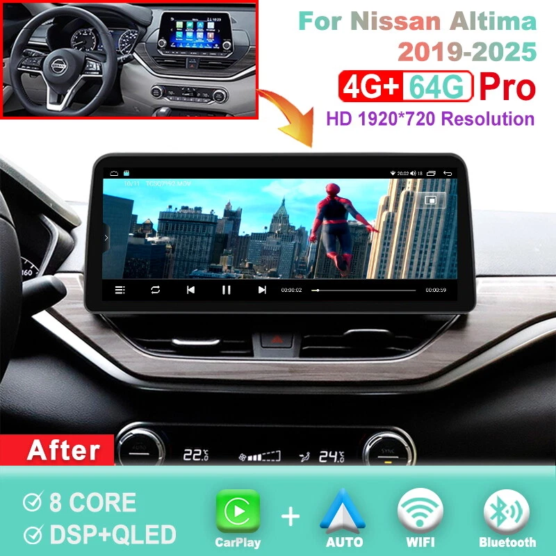 12.3 inch Screen Android Car Radio For Nissan Altima 2019-2025 CarPlay Head Unit - Image 1 of 4