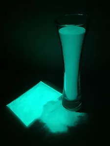 Polvo de pigmento Glow in the Dark 100 g AZUL AGUA, aluminato de estroncio de súper grado - Imagen 1 de 12