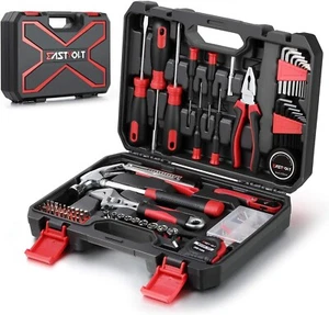 New 128 Pcs Hand Tool Set Mechanics Kit Household with Case Home Repair US - Picture 1 of 7