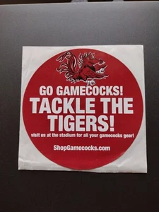 RARE  SC Gamecocks Vintage Sticker Decal TACKLE THE TIGERS  FREE SHIPPING - Picture 1 of 2