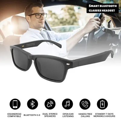 Bluetooth Sunglasses Wireless Glasses Headphone Headset Stereo Earphone W/ Mic • 24.99£