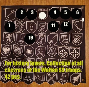 Set 2 chevron. 9th armi SS Panzer Division "Hohenstaufen" Wehrmacht. - Foto 1 di 8