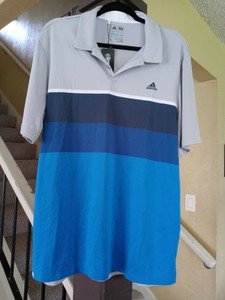 Adidas Climacool Climate Control Men's Polo CLMCO ENG Stripe Size L NWT