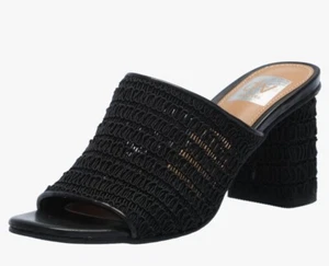 dv dolce vita HEMMA Black Women's Sandal Size 11 NEW NIB Covered block heel - Picture 1 of 11